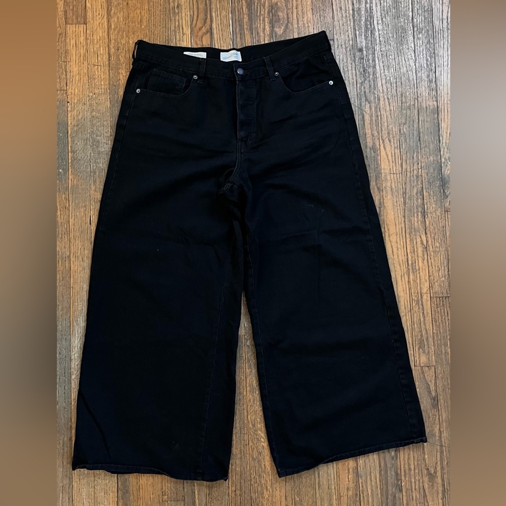 Universal Thread Mid-Rise Super Wide Leg Black Jeans